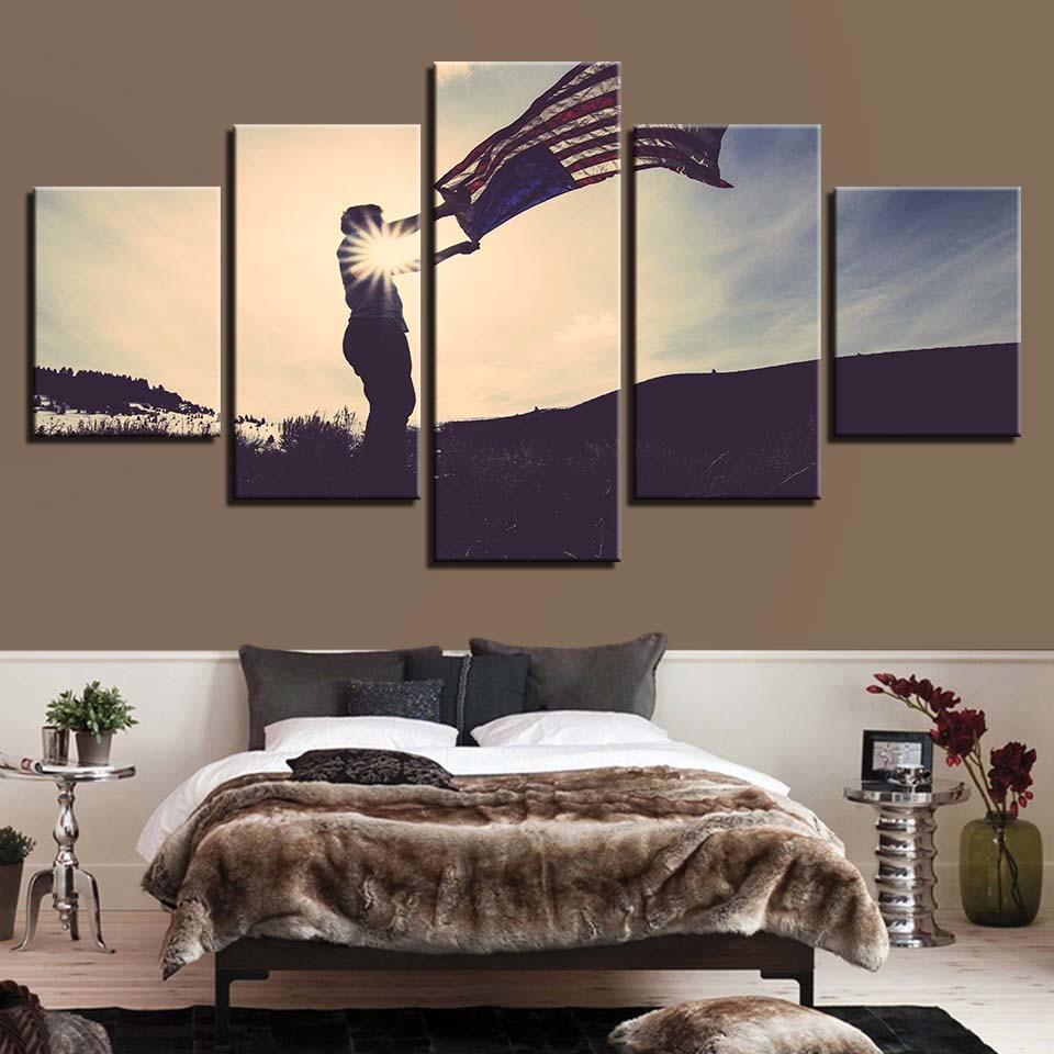 American Flag 15 – Abstract Canvas Wall Art