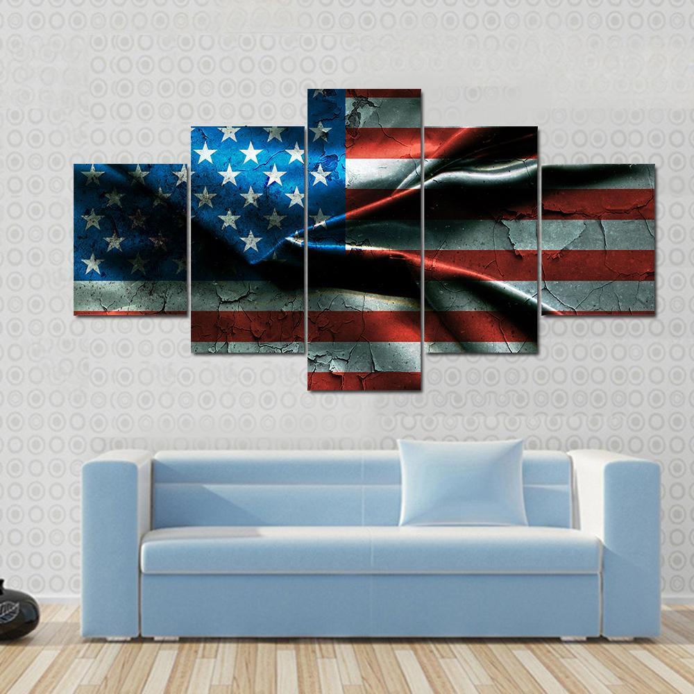 American Flag 4 – Abstract Canvas Wall Art