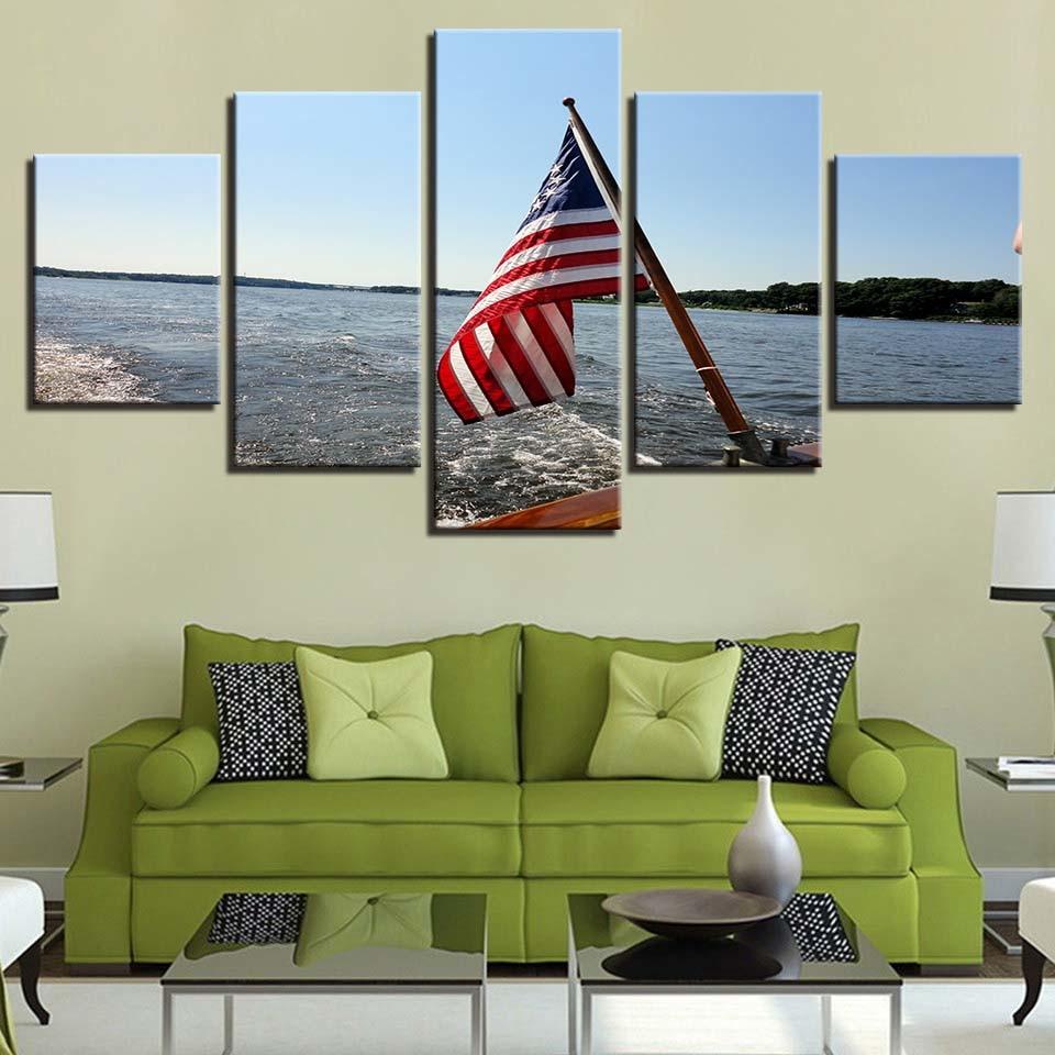 American Flag 6 – Abstract Canvas Wall Art