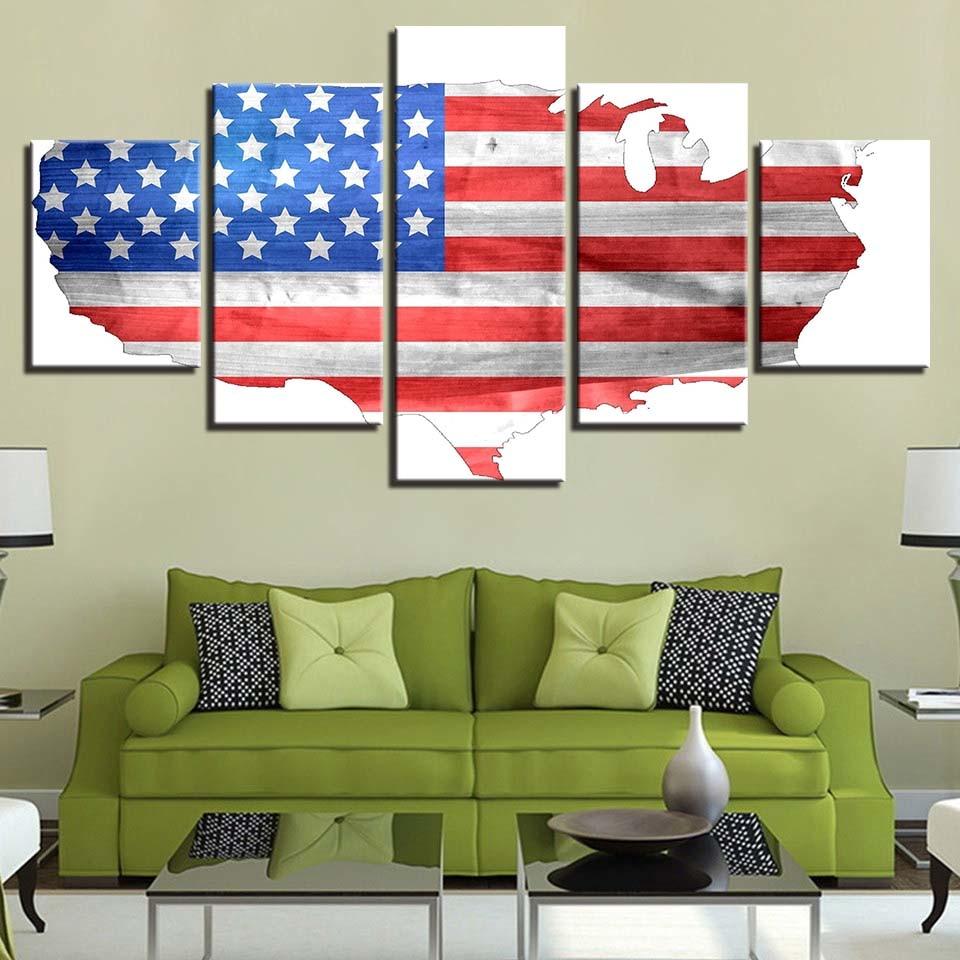 American Flag 7 – Abstract Canvas Wall Art