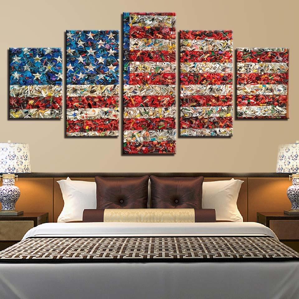 American Flag 8 – Abstract Canvas Wall Art