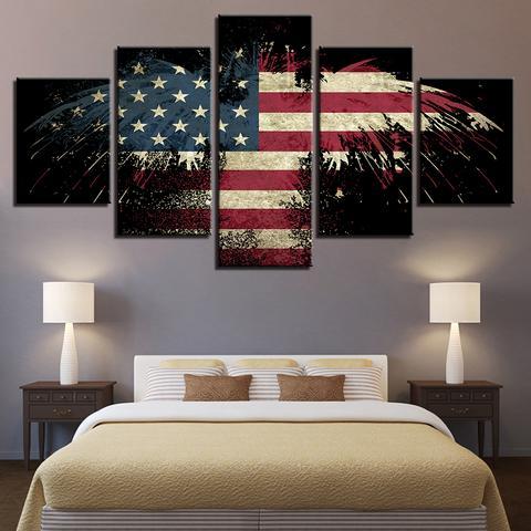 American Flag Eagle – Abstract Canvas Wall Art