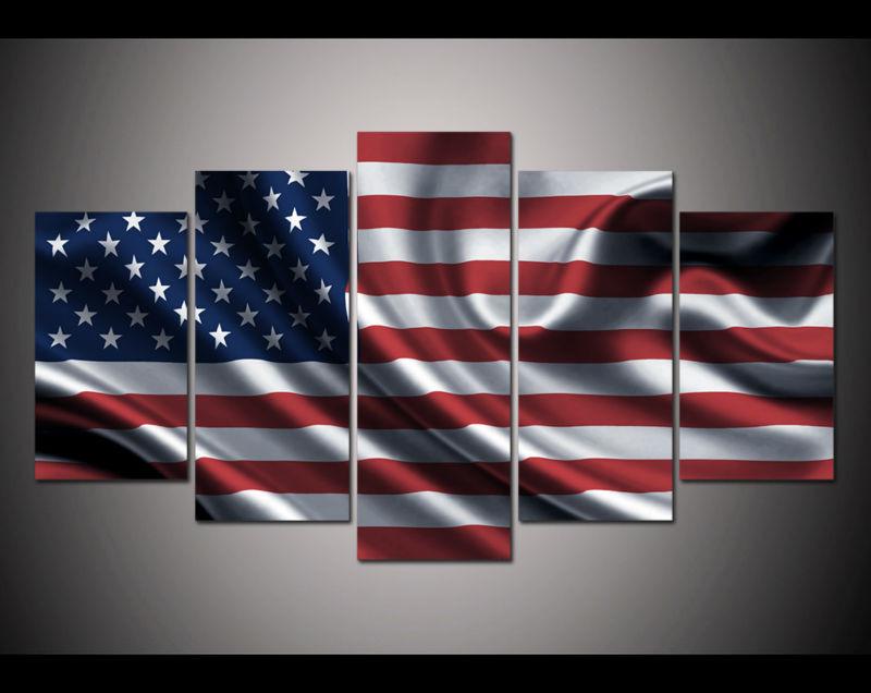 American Flag Modern – Abstract Canvas Wall Art