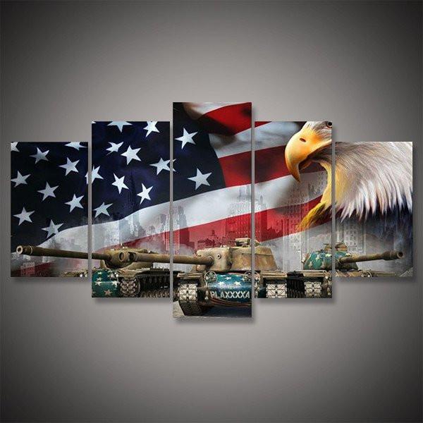 American Military Strength &Amp; Freedom – Army Canvas Wall Art