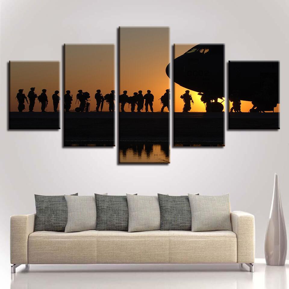 American Soldier Sunset 1 – Army Canvas Wall Art