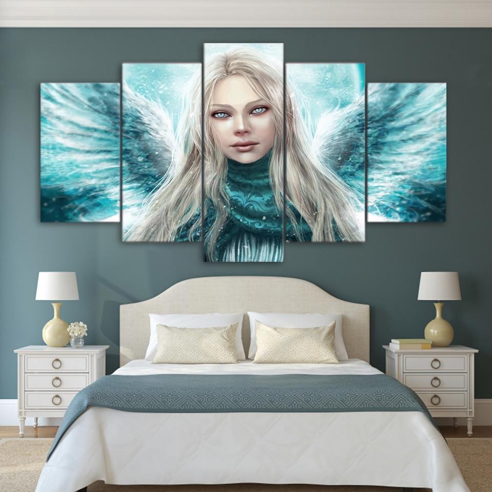 Angel Girl Wings – Abstract Canvas Wall Art