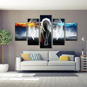 Angel Power With White Wings – Abstract Canvas Wall Art