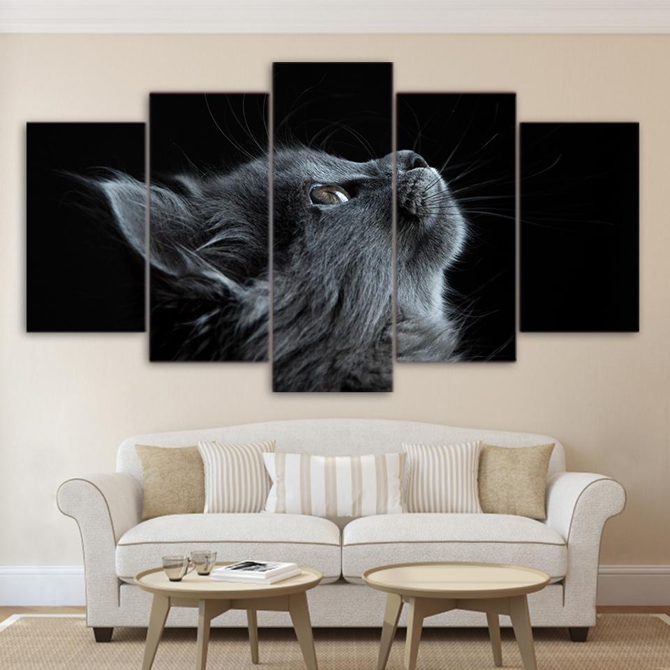 Animal Black Cat – Animal Canvas Wall Art