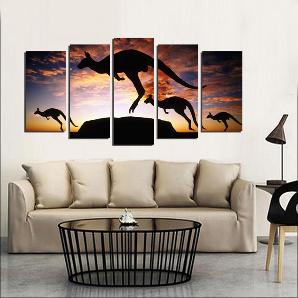 Animal Kangaroo – Animal Canvas Wall Art