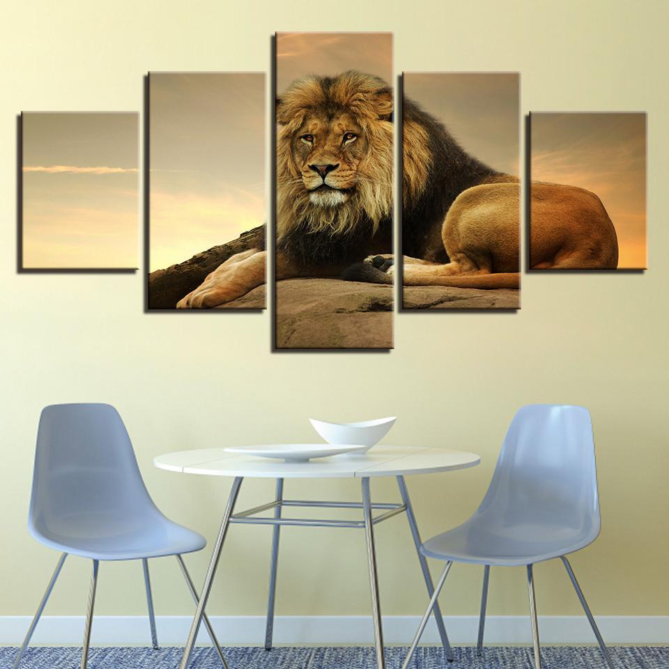 Animal The King Of Beasts Lion – Animal Canvas Wall Art