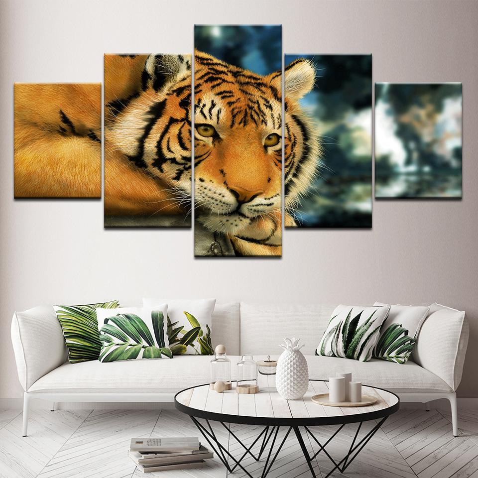 Animal Tiger Scenery – Animal Canvas Wall Art
