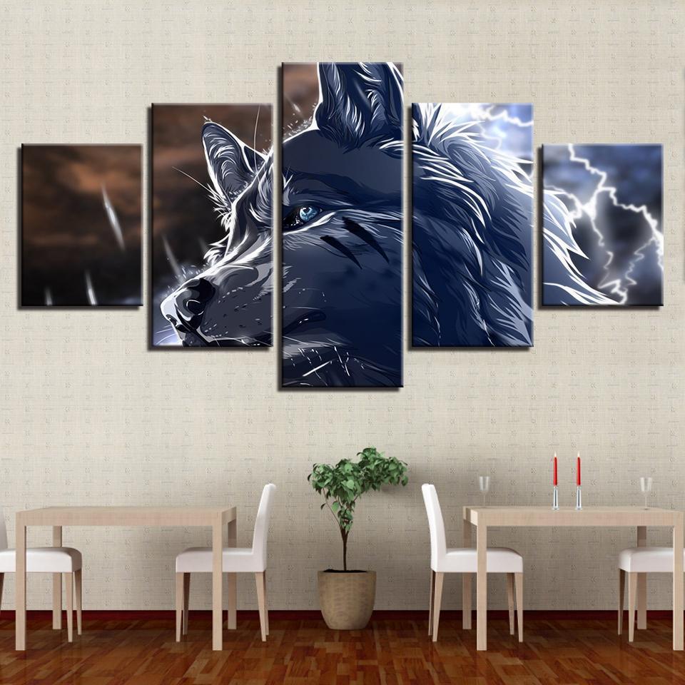 Animal Wolf Abstract – Animal Canvas Wall Art