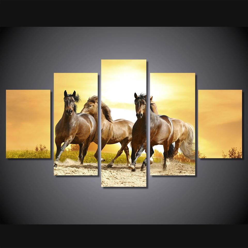 Animals Running Horses – Animal Canvas Wall Art