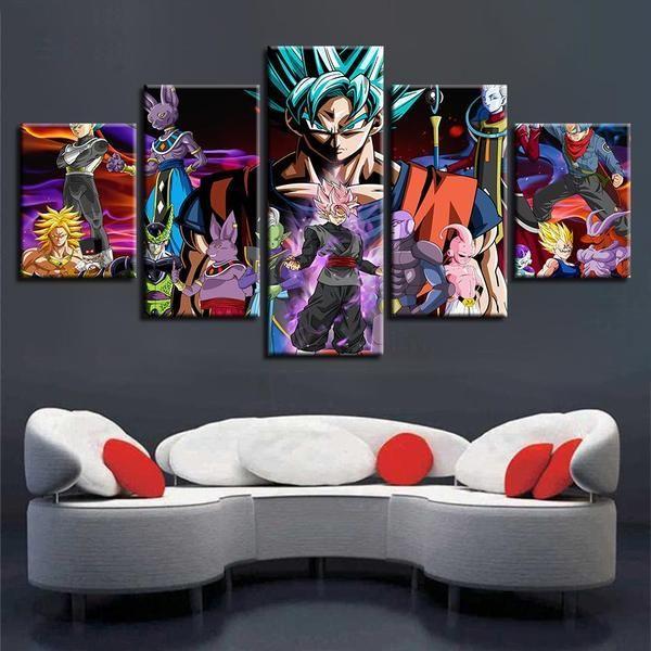 Animated Characters Dragon Ball All Of The Characters – Anime Canvas Wall Art
