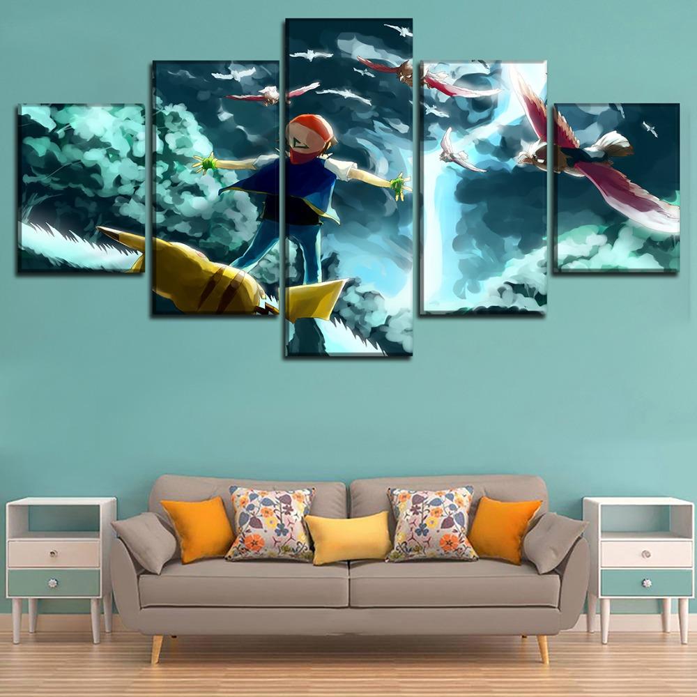 Animation Pokemon Poster – Cartoon Canvas Wall Art
