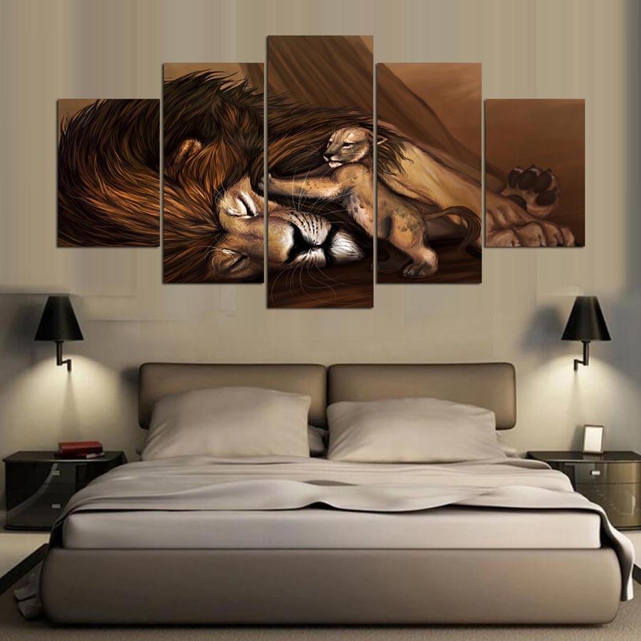 Anime Lion 1 – Abstract Animal Canvas Wall Art