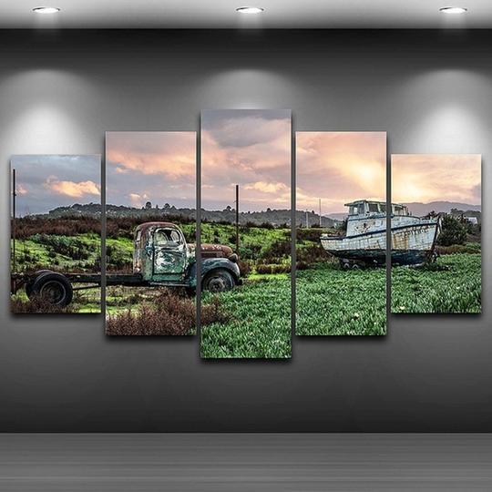 Antique Farm Truck – Automative Canvas Wall Art