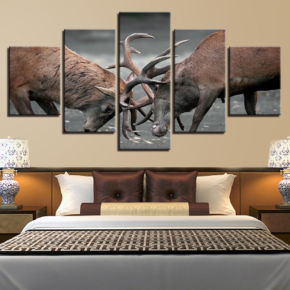 Antlers Deers – Animal Canvas Wall Art