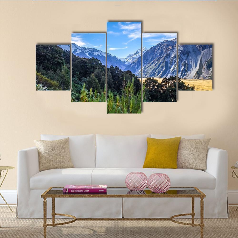 Aoraki Mount Cook Mountain Landscape – Nature Canvas Wall Art
