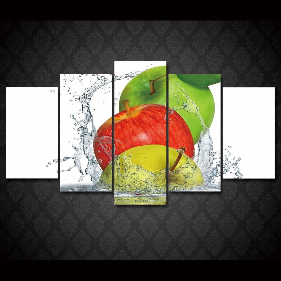 Apples Splashing Water – Nature Canvas Wall Art