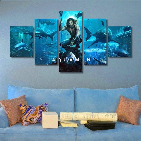 Aquaman – Abstract Canvas Wall Art