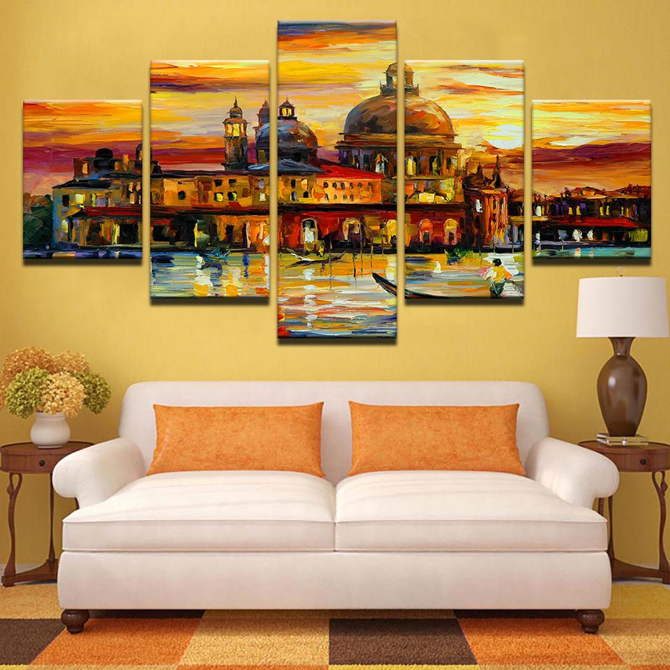 Aquatic City – Abstract Canvas Wall Art