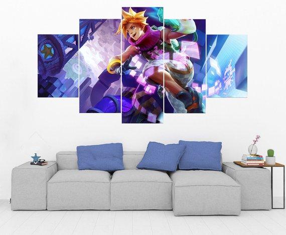 Arcade Ezreal – League Of Legends Gaming Canvas Wall Art