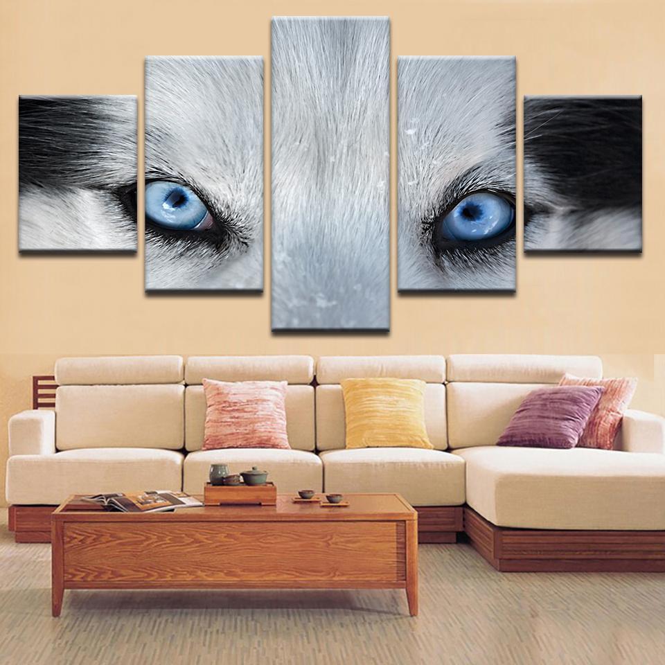 Arctic Wolf Eyes – Animal Canvas Wall Art