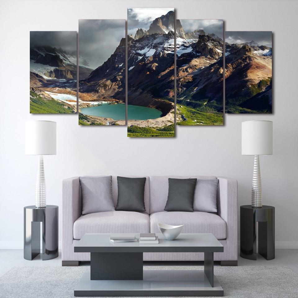 Argentina Mountains Lake Patagonia – Nature Canvas Wall Art