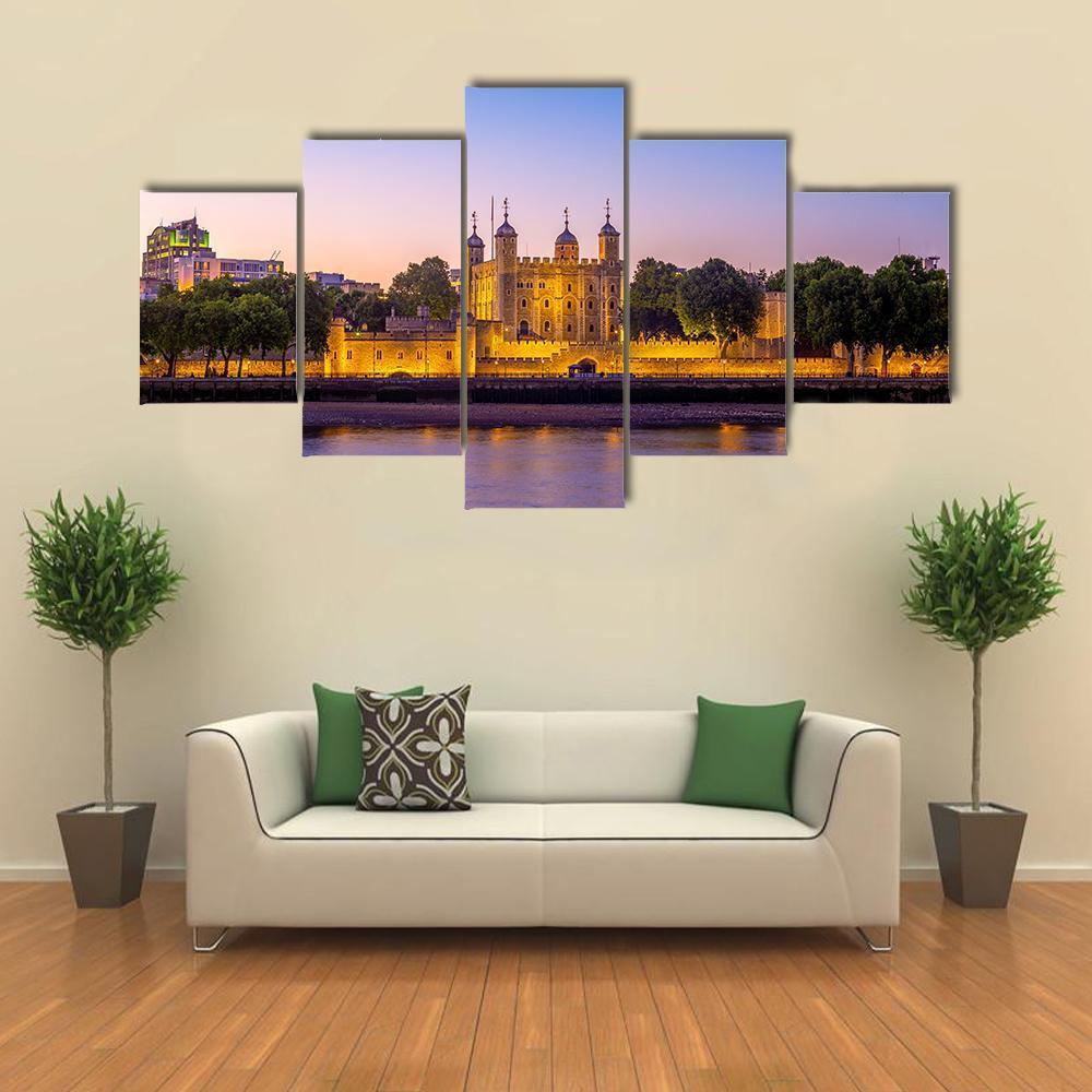 Arial View Of London At Night – Nature Canvas Wall Art