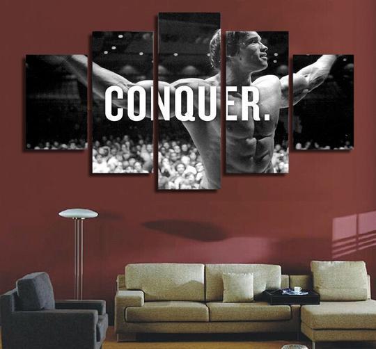 Arnold Schwarzenegger Conquer Celebrity – Canvas Wall Art
