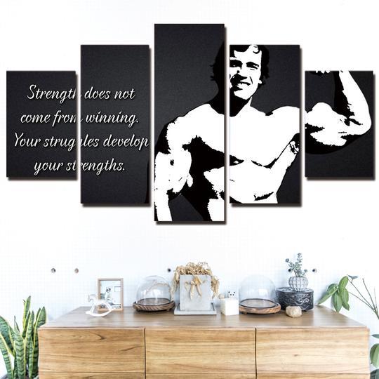 Arnold Schwarzenegger Quote – Famous Person Canvas Wall Art