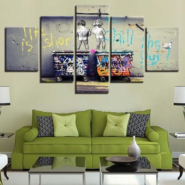Art Life Is Short Chill The Duck Out – Abstract Canvas Wall Art