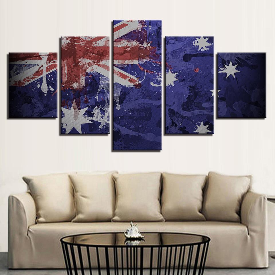 Artistic Australian Flag – Abstract Canvas Wall Art