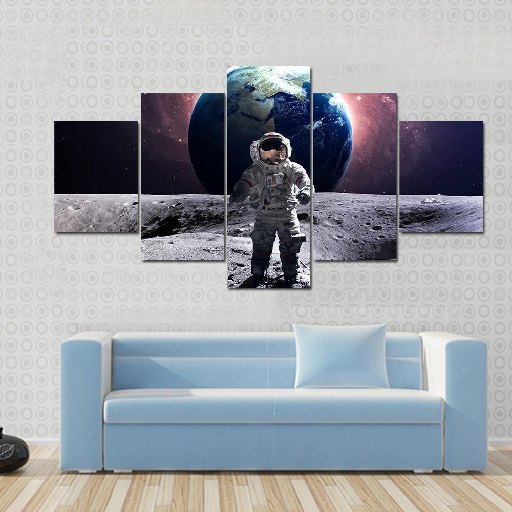 Astronaut Spacewalk On The Moon – Space Canvas Wall Art