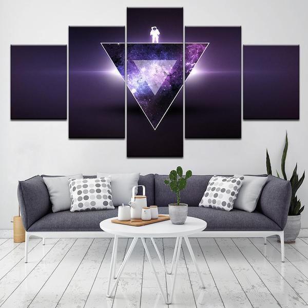 Astronaut Triangle Galaxy – Space Canvas Wall Art