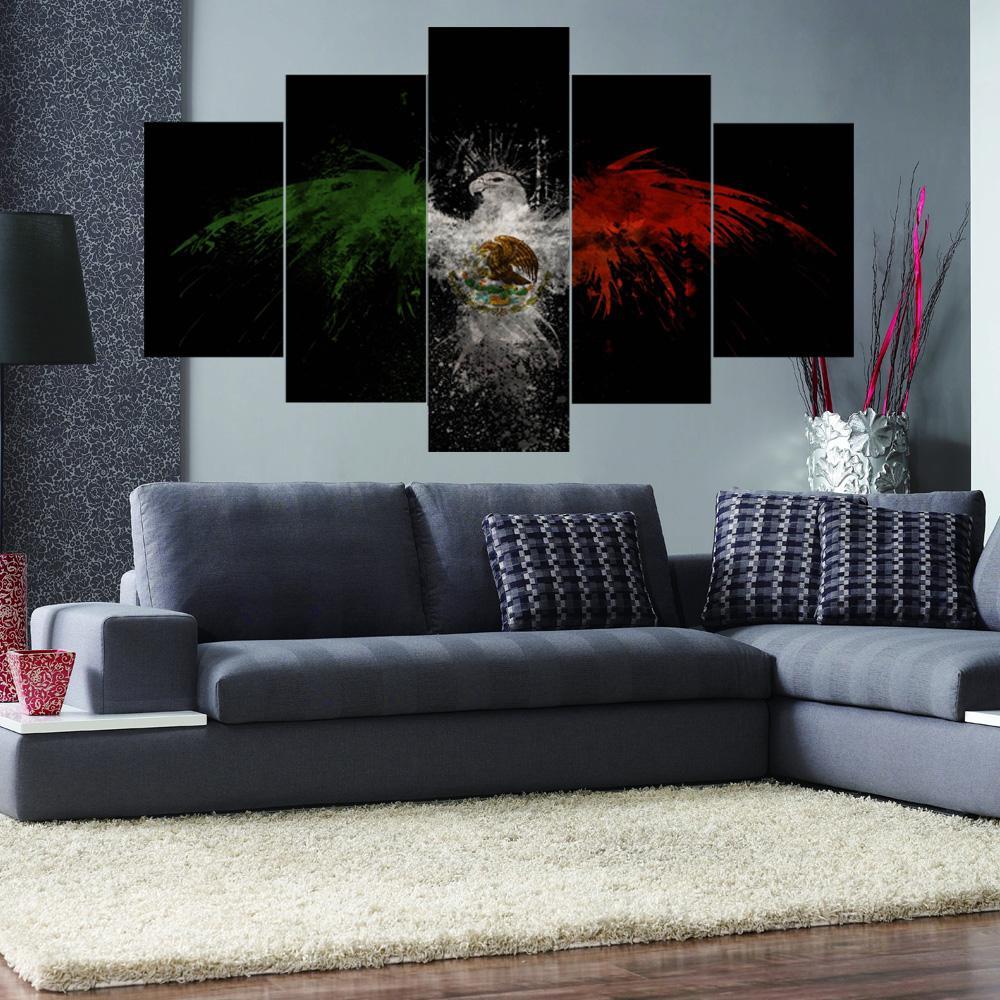Ation National Flag On – Abstract Canvas Wall Art