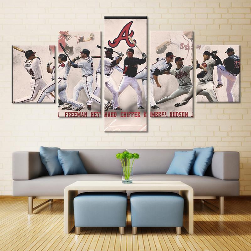Atlanta Braves Players Baseball – Canvas Wall Art