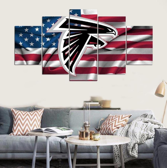 Atlanta Falcons Flag American Football – Sport Canvas Wall Art