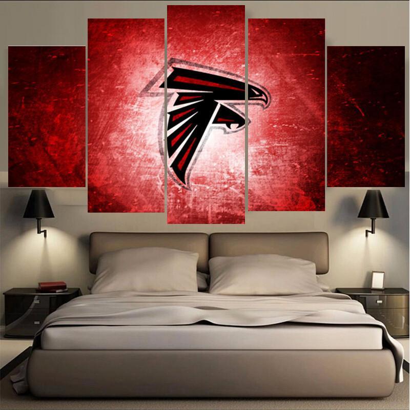 Atlanta Falcons In Red – Sport Canvas Wall Art