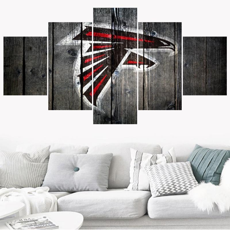 Atlanta Falcons Logo 1 Football – Canvas Wall Art