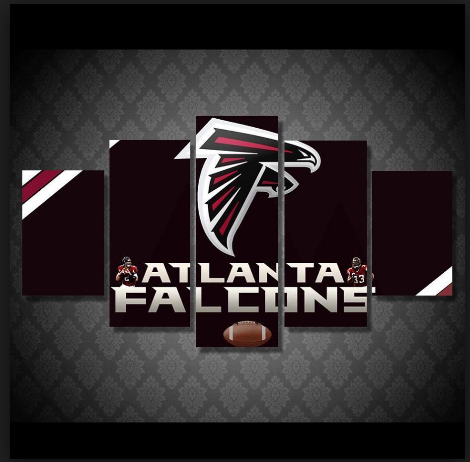 Atlanta Falcons Logo Football – Canvas Wall Art