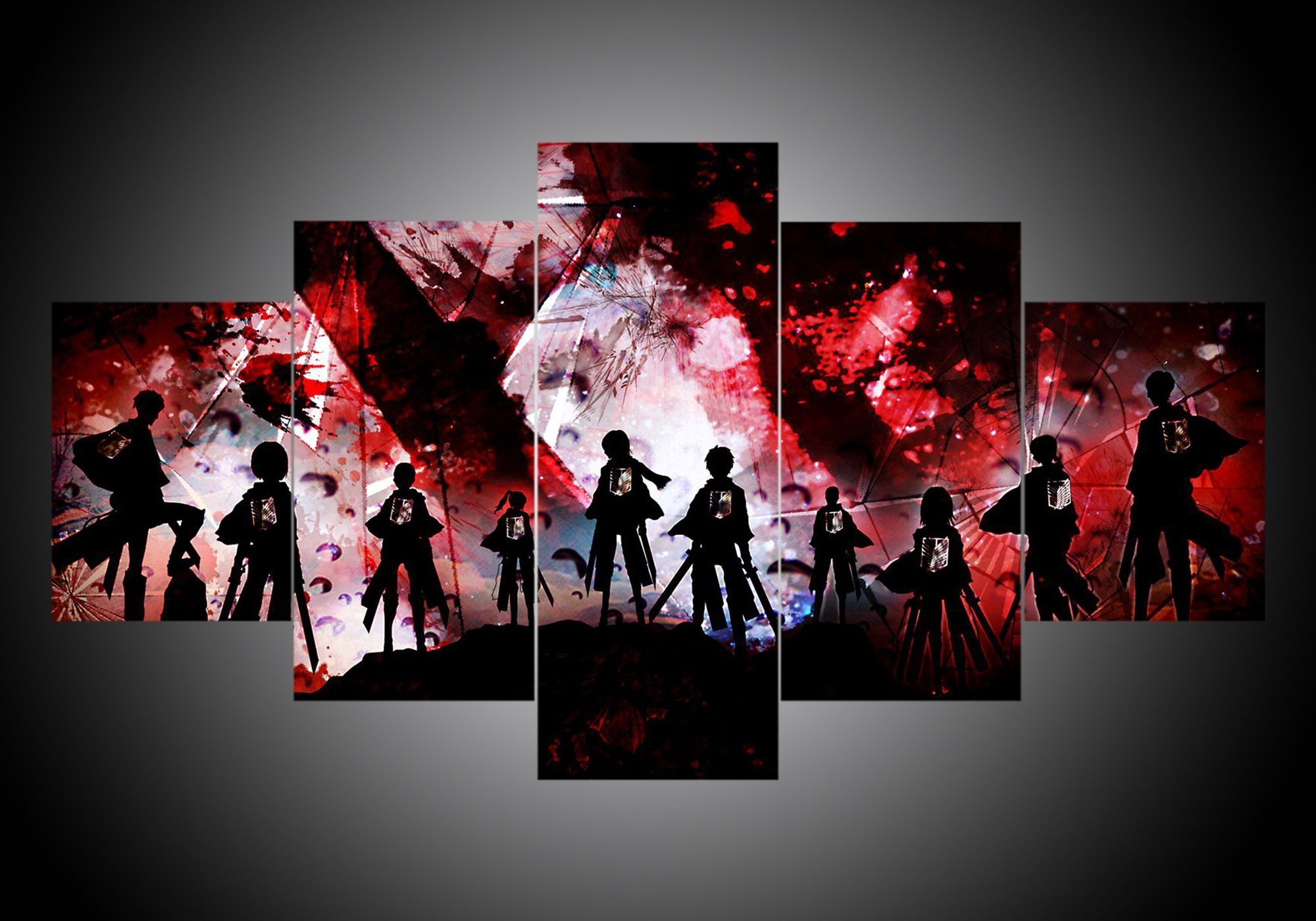 Attack On Titan Characters Anime Canvas Wall Art