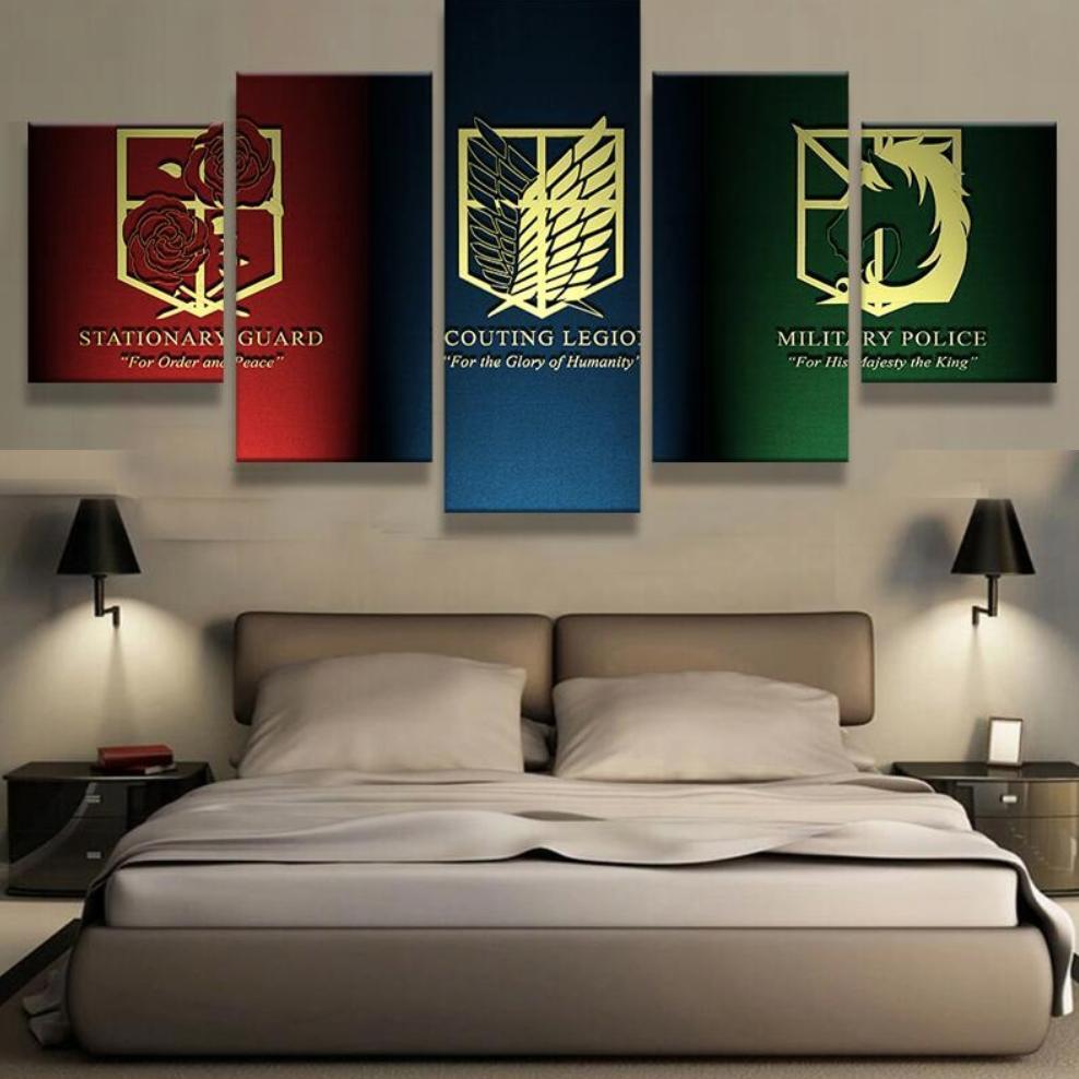 Attack On Titan The Symbols Anime – Canvas Wall Art