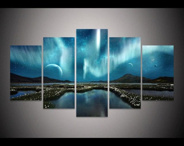 Aurora Borealis Fantasy – Nature Canvas Wall Art