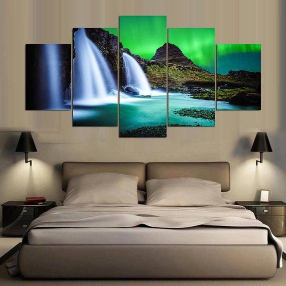 Aurora Borealis Landscape – Nature Canvas Wall Art