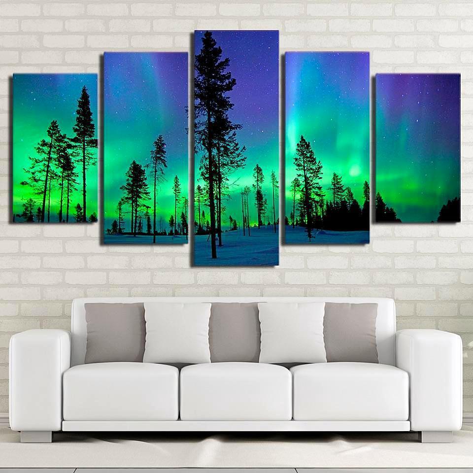 Aurora Light Space Universe – Canvas Wall Art
