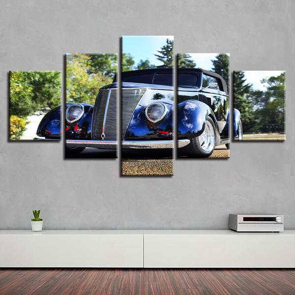 Auto Car Street Rod Blue – Automative Canvas Wall Art