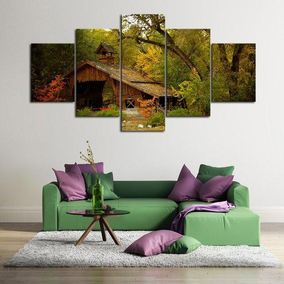 Autumn Barn 01 – Nature Canvas Wall Art