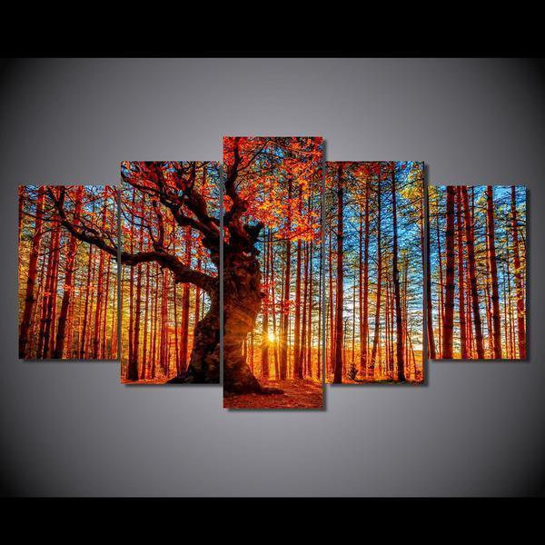 Autumn Fall Forest Trees Foliage Nature – Canvas Wall Art